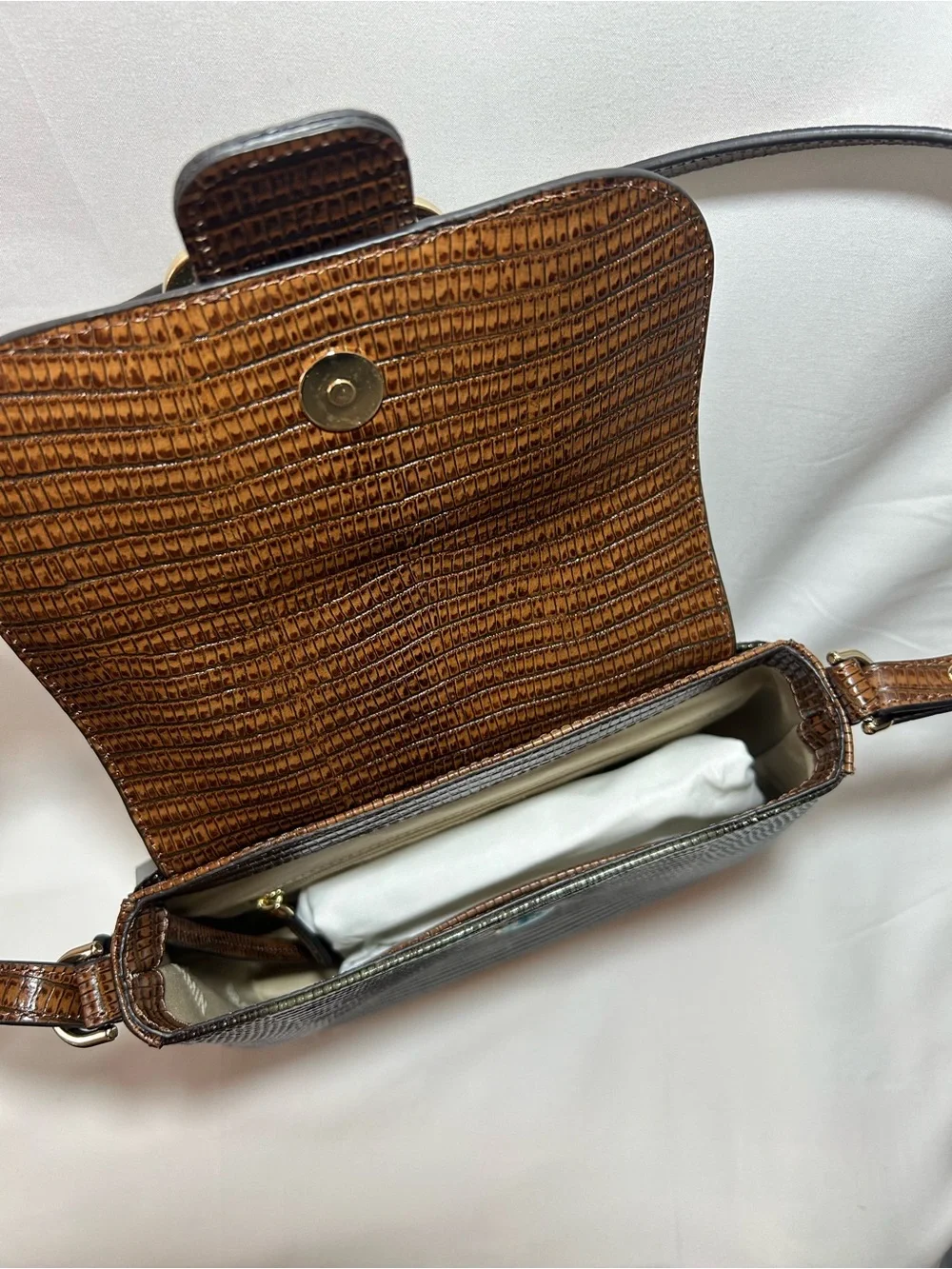 Brahmin Gianna Green & Brown leather
